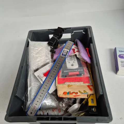 TOTE OF APPROXIMATELY 12 ASSORTED ITEMS TO INCLUDE: CUPBOARD LOCKS FOR CHILDREN