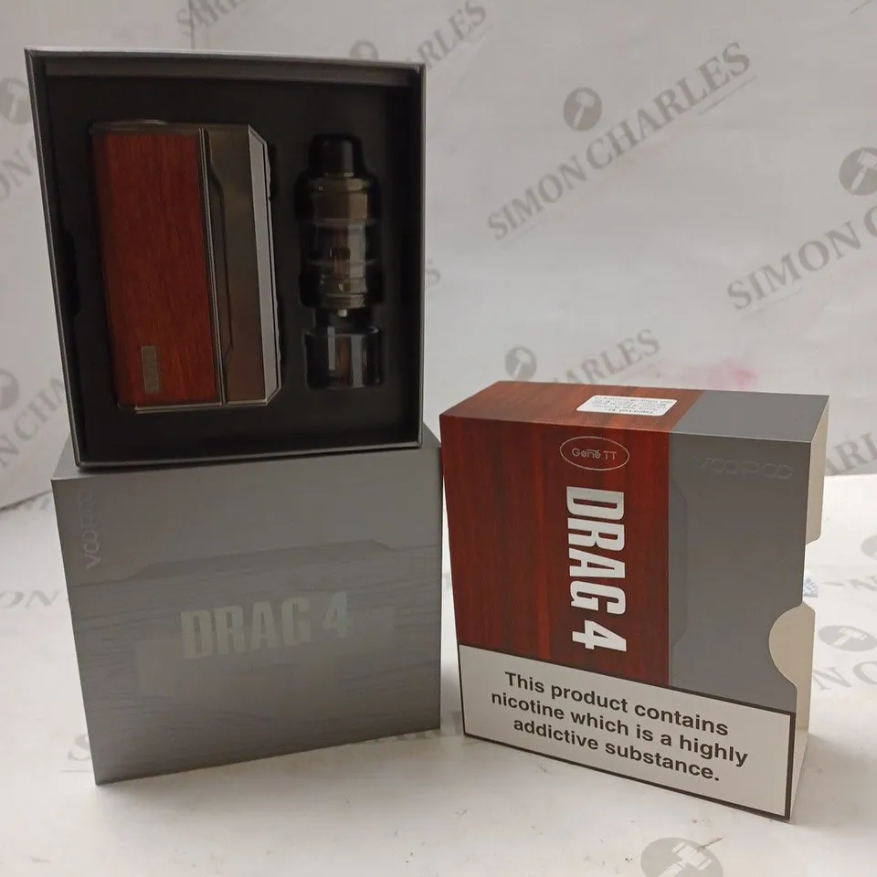 BOXED VOOPOO DRAG 4 - GUNMETAL AND ROSEWOOD.