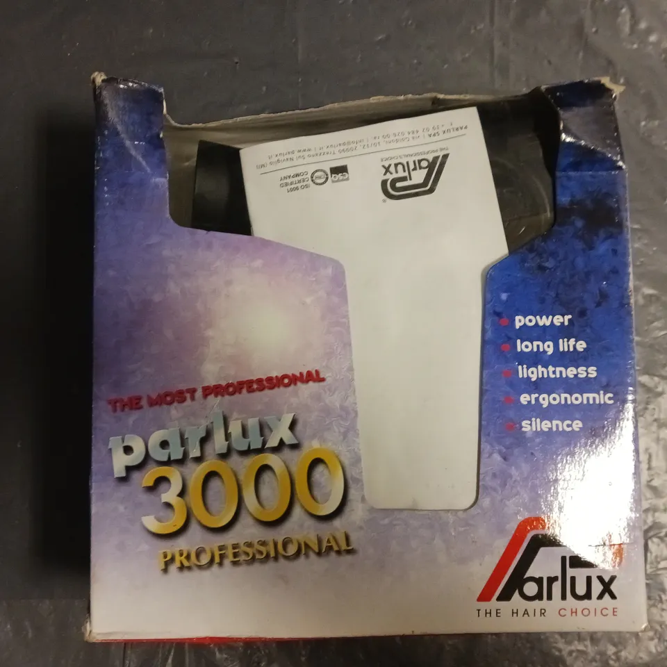 BOXED PARLUX 3000 PROFESSIONAL HAIR DRYER