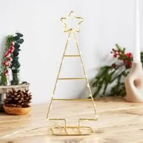 HOME REFLECTIONS PRE LIT TABLE TOP METAL CHRISTMAS TREE