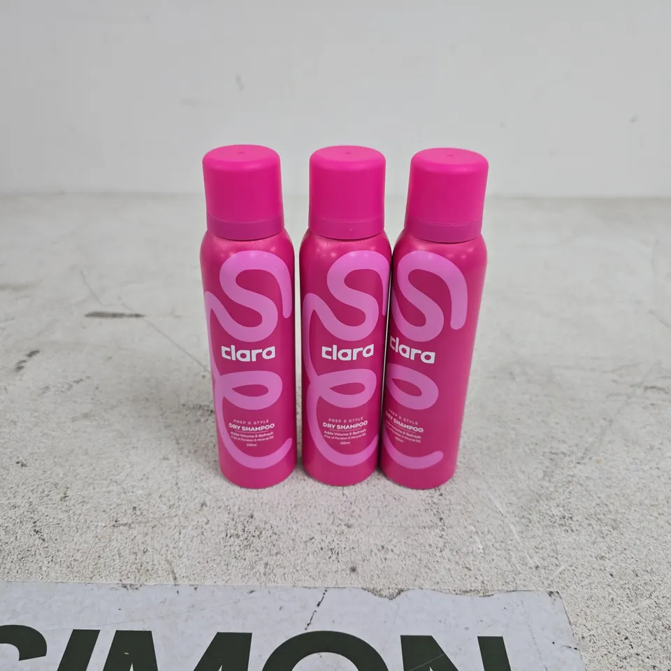 TOTE OF APPROXIMATELY 12 X CLARA DRY SHAMPOO 150ML