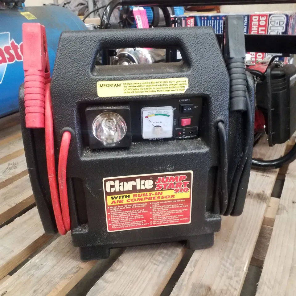 CLARKE JS910 900A JUMPSTART WITH COMPRESSOR
