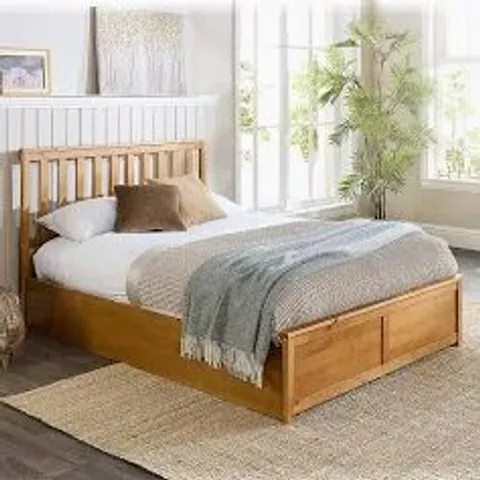 BOXED WOODEN OTTOMAN FRAME - SMALL DOUBLE - NATURAL (2 BOXES)