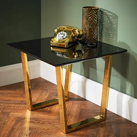 BRAND NEW BOXED ANTIBES LAMP TABLE - BLACK (2 BOXES)