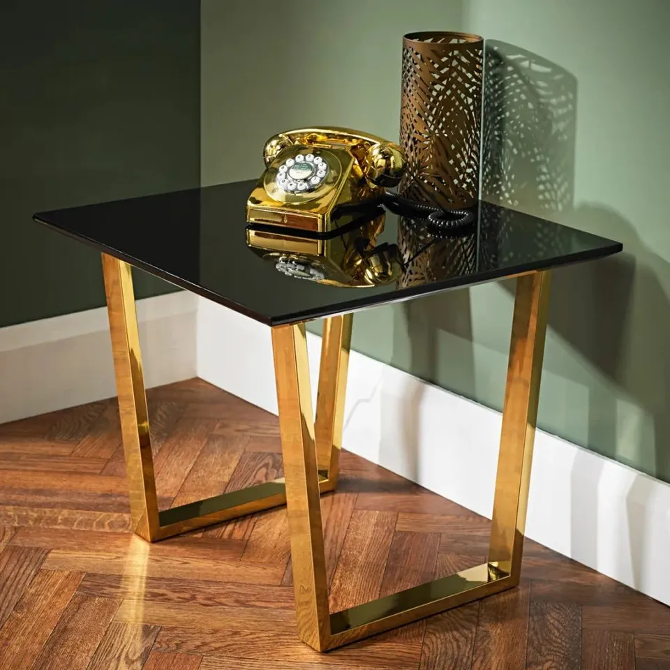 BRAND NEW BOXED ANTIBES LAMP TABLE - BLACK (2 BOXES)