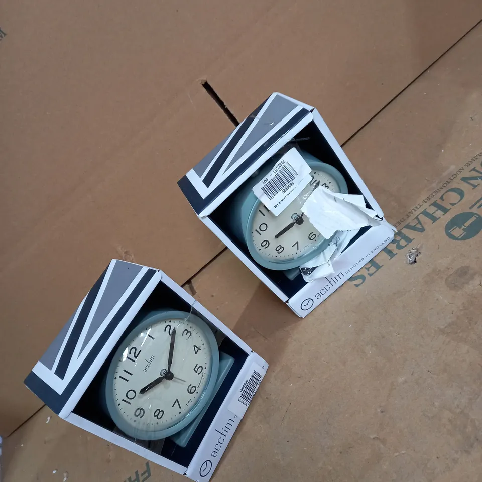 LOT OF 2 ACCTIM ALARM CLOCKS 