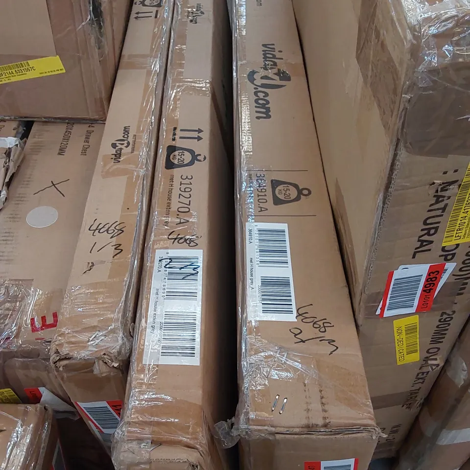 BOXED 6FT W X 14FT D GALVANISED STEEL APEX GARDEN SHED (3 BOXES ONLY, POTENTIALLY MISSING BOXES)