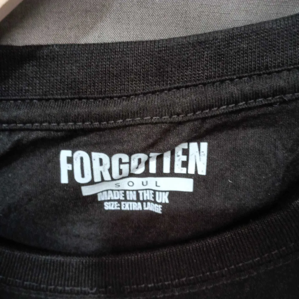FORGOTTEN SOUL T-SHIRT – BLACK – EXTRA LARGE 