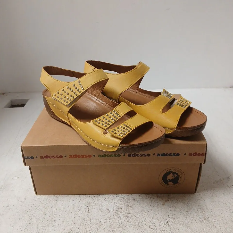 ADESSO YELLOW SANDALS – LEATHER STRAPS - 6