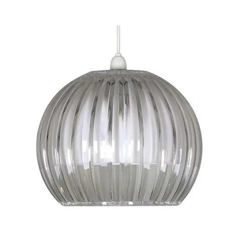 BOXED SHAWMUT 25CM H PLASTIC ROUND PENDANT SHADE (SCREW ON) (1 BOX)
