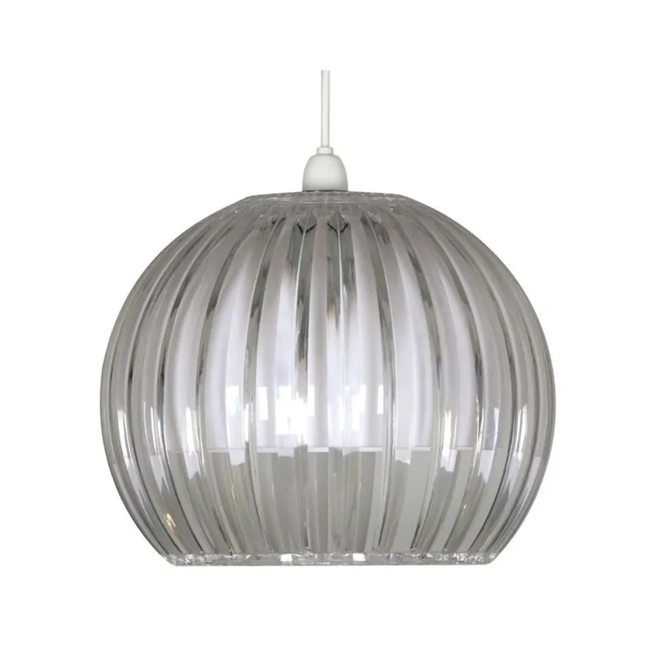 BOXED SHAWMUT 25CM H PLASTIC ROUND PENDANT SHADE (SCREW ON) (1 BOX)
