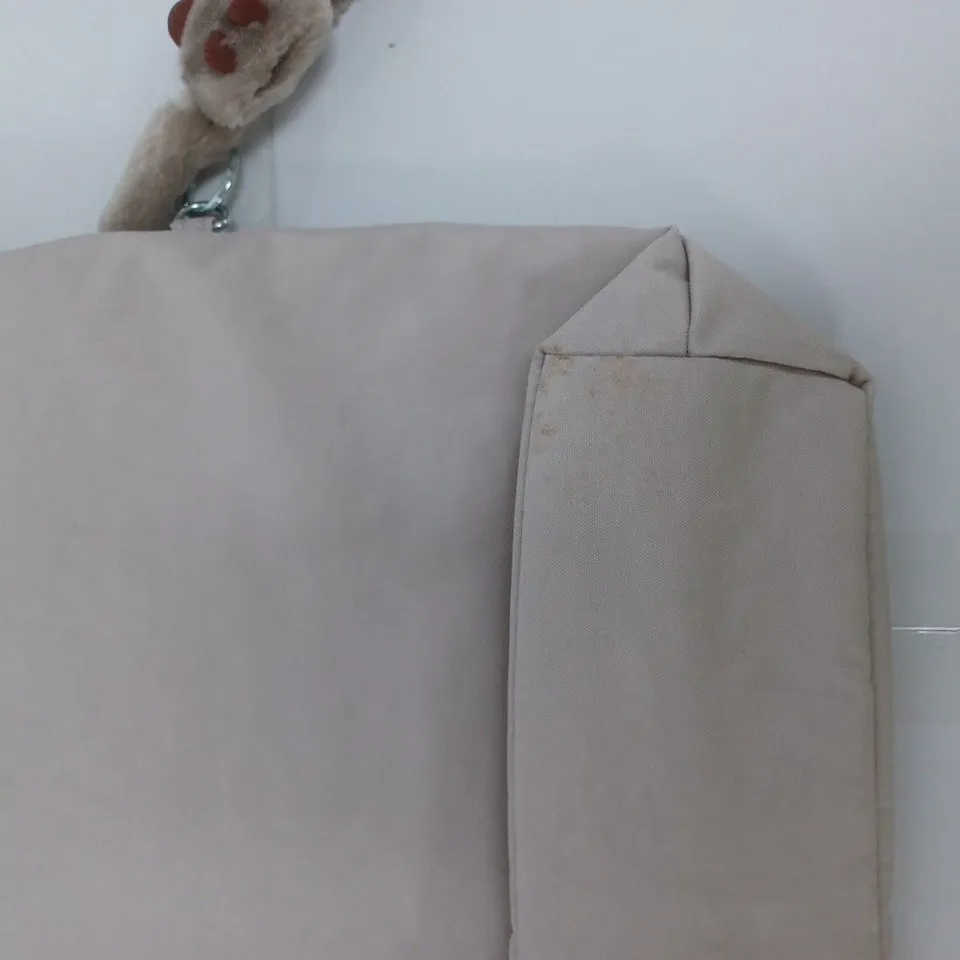 KIPLING SHOULDER STRAP BAG IN MAUVE WITH MONKEY KEY CHAIN ACCESSORY 