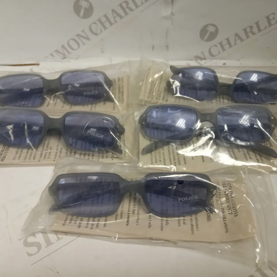 LOT OF 5 PAIRS OF POLICE SUNGLASSES