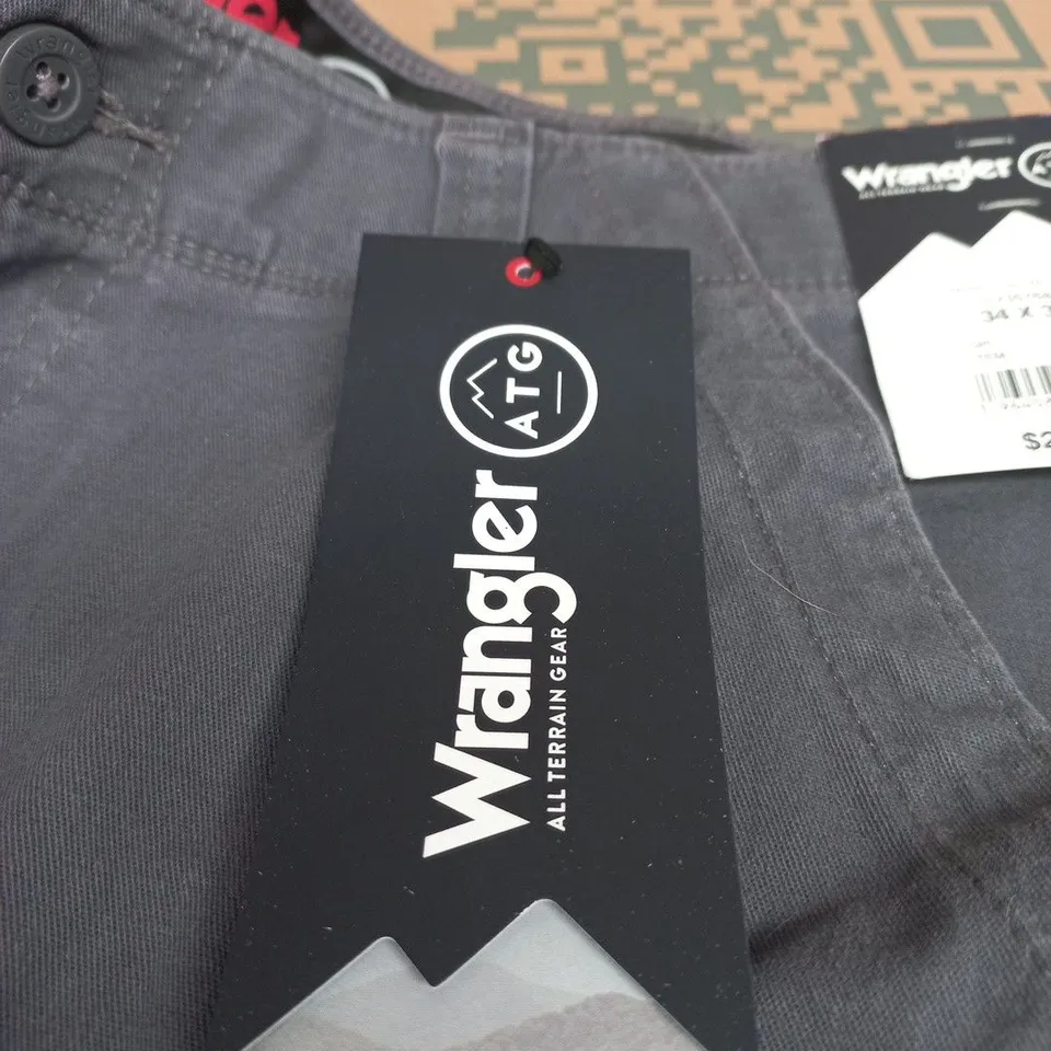 WRANGLER ATG ALL TERRAIN GEAR MEN'S PANTS – UK 34 X 32, GREY