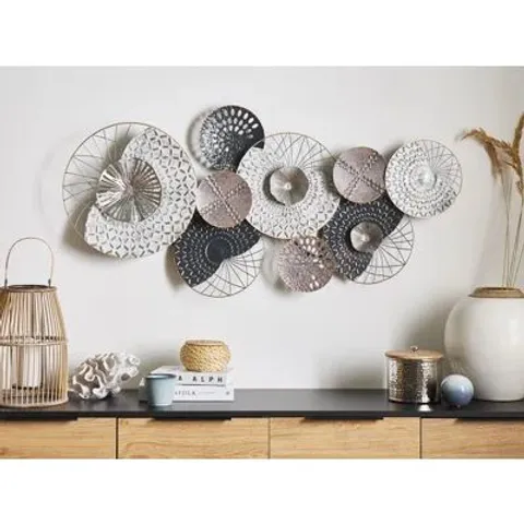BOXED CESIUM ABSTRACT WALL DECOR ON METAL (1 BOX)