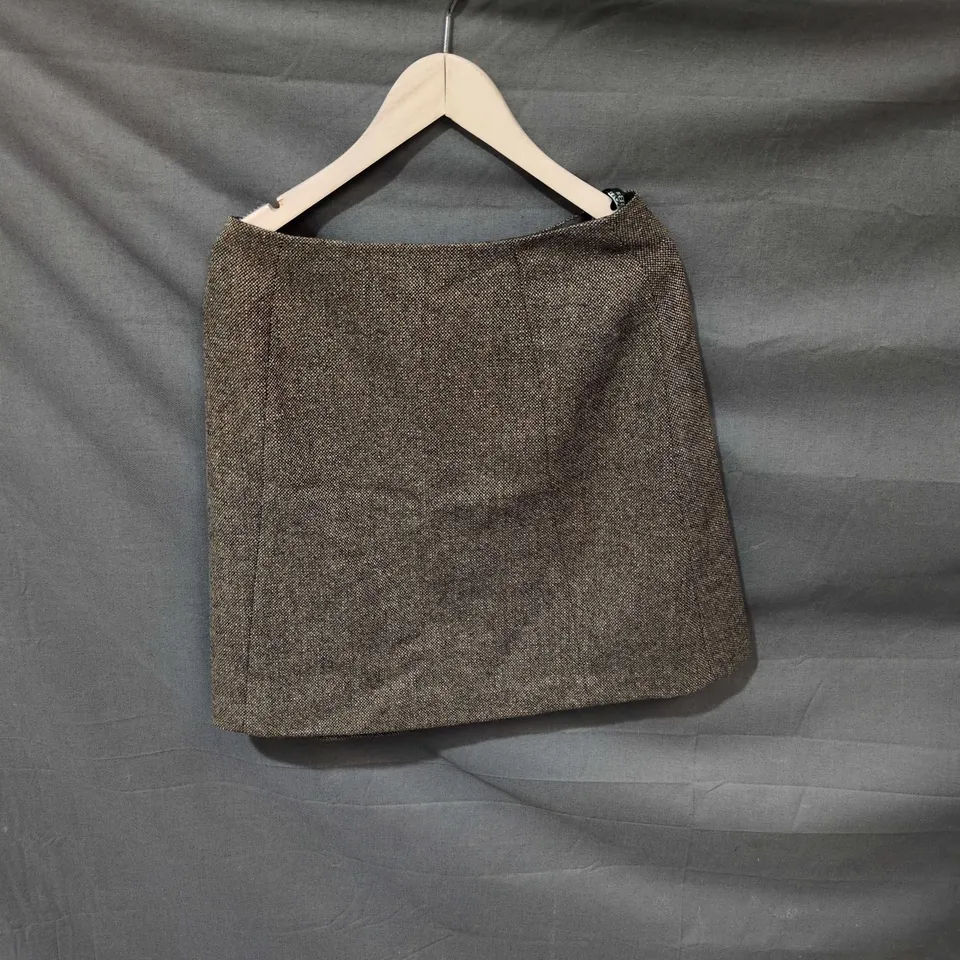HOBBS BROWN TWEED MINI SKIRT – WOMEN'S SIZE UNSPECIFIED .