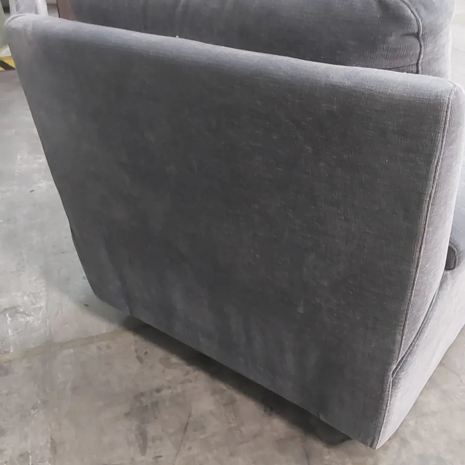 QUALITY DESIGNER ITALIAN MADE FLORENCE ELECTRIC RECLINER FABRIC UPHOLSTERED ARMCHAIR - ANTHRACITE GREY