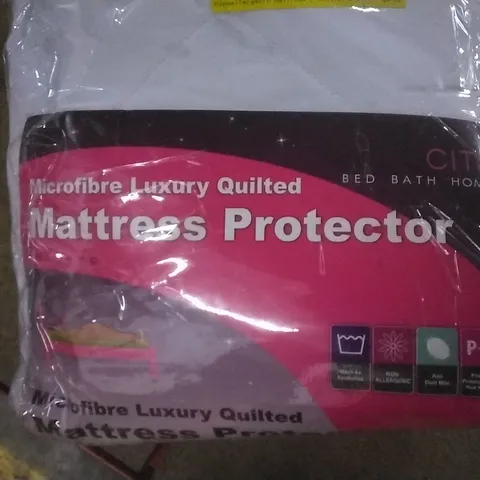 PACKAGED MICROFIBRE LUXURY QUILTED MATTRESS PROTECTOR, 16 DEEP