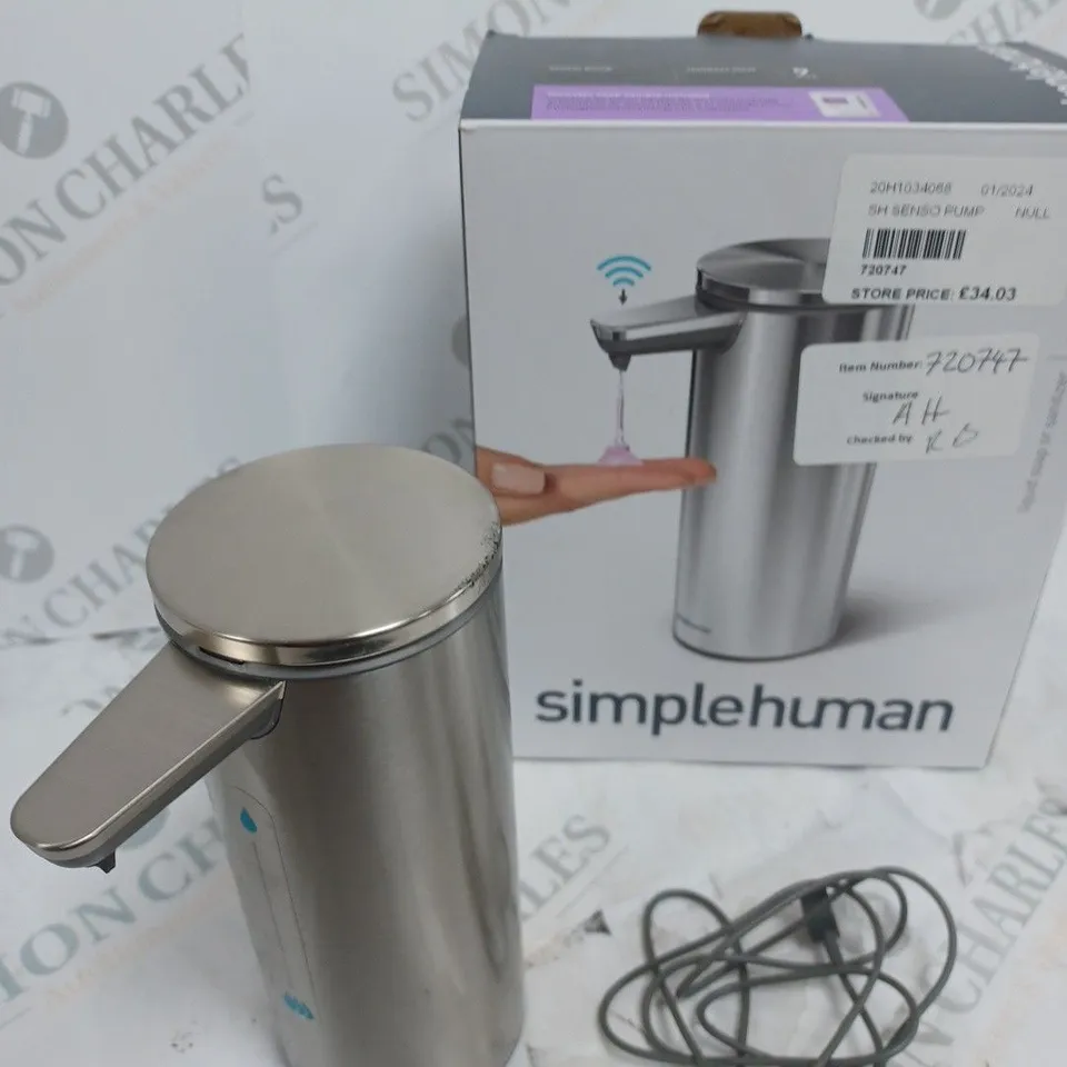 SIMPLE HUMAN LIQUID SOAP OR SANITIZER SENSOR PUMP/DISPENSER