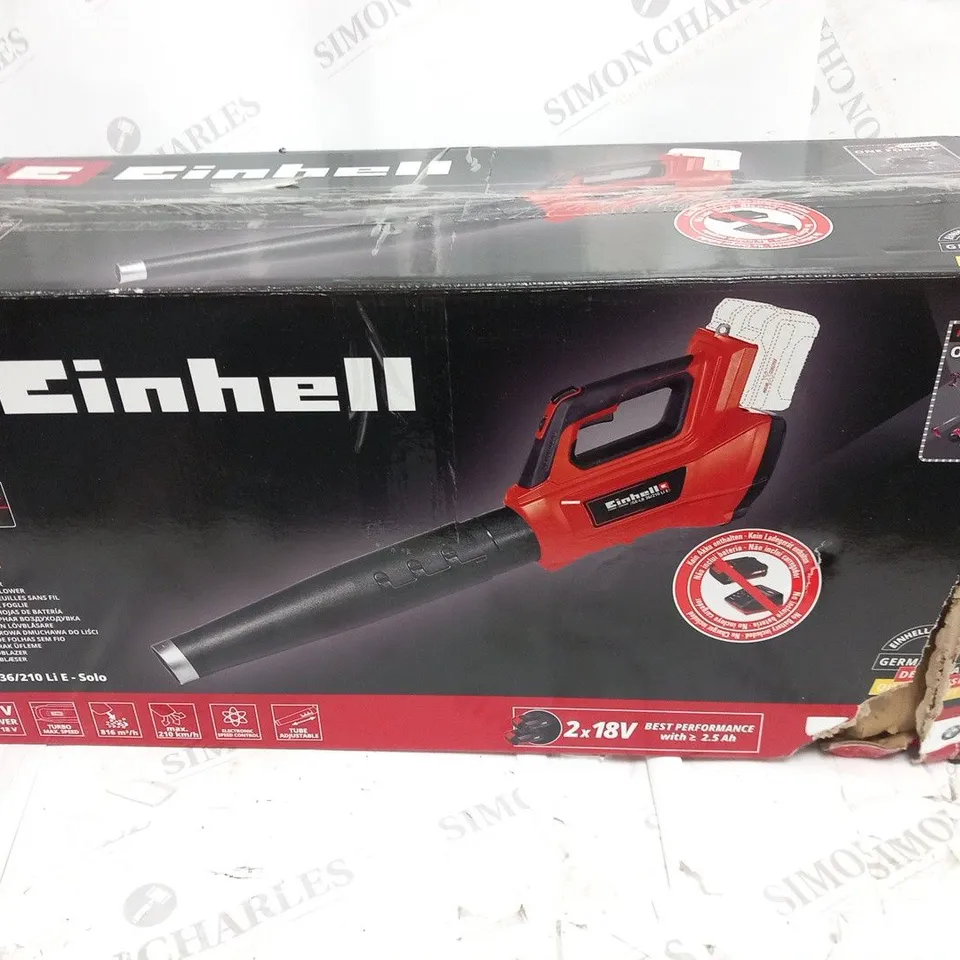 BOXED EINHELL POWER X CHARGE 18V CORDLESS LEAF BLOWER