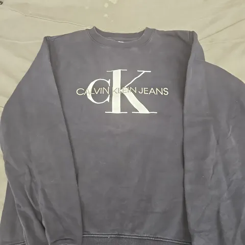 CALVIN KLEIN JEANS SWEATSHIRT – NAVY – UK M