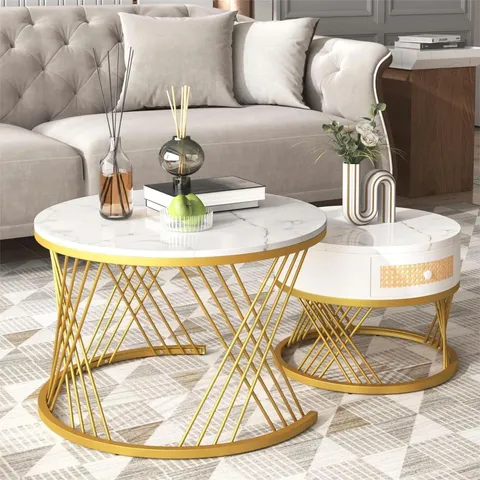 BOXED ROSALIE FRAME COFFEE TABLE WITH STORAGE 