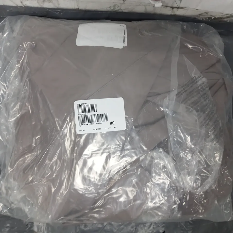 RUTH LANGSFORD COAT IN MINK SIZE 16