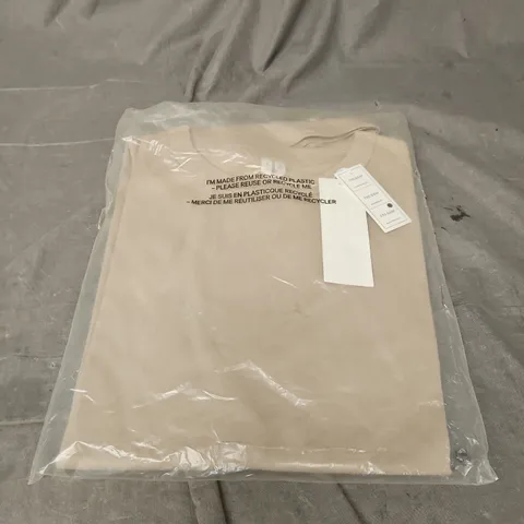 BAGGED ARKET HEAVYWEIGHT TSHIRT IN SANDY BEIGE SIZE S
