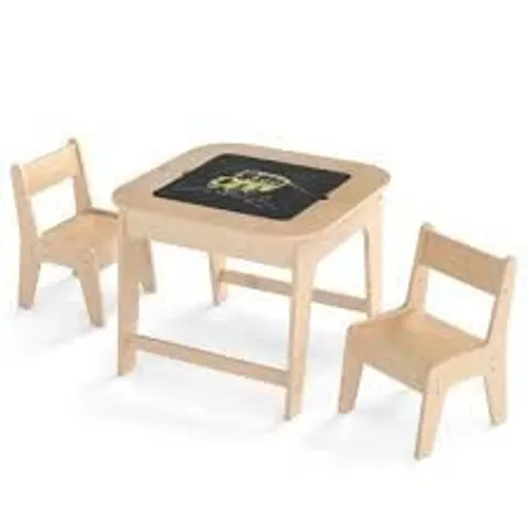 BOXED TABLE AND TWO CHAIRS SET FOR CHILDREN