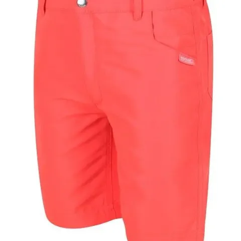 REGATTA KIDS SORCER II WALKING SHORTS NEON PEACH SIZE 14 YEARS