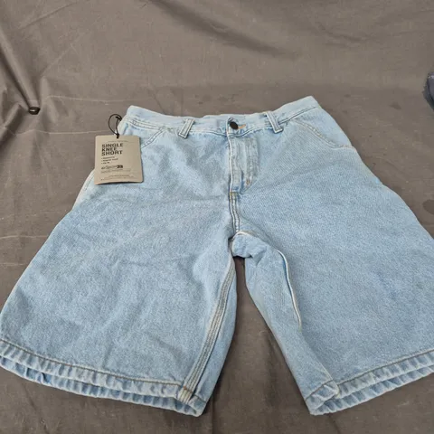 CARHARTT WIP SINGLE KNEE SHORT – BLUE DENIM, UK 10