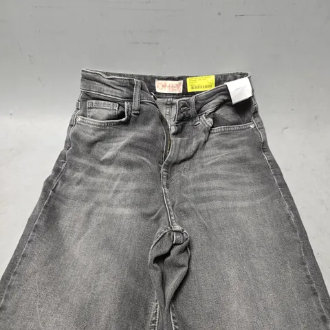 ONLY HIGH WAISTED STRAIGHT LEG JEANS GREY - SIZE 26X32