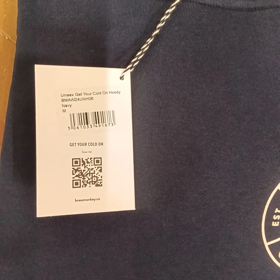 BRAND NEW BRASS MONKEY HOODIES - NAVY SIZE MEDIUM APPROXIMATELY 6