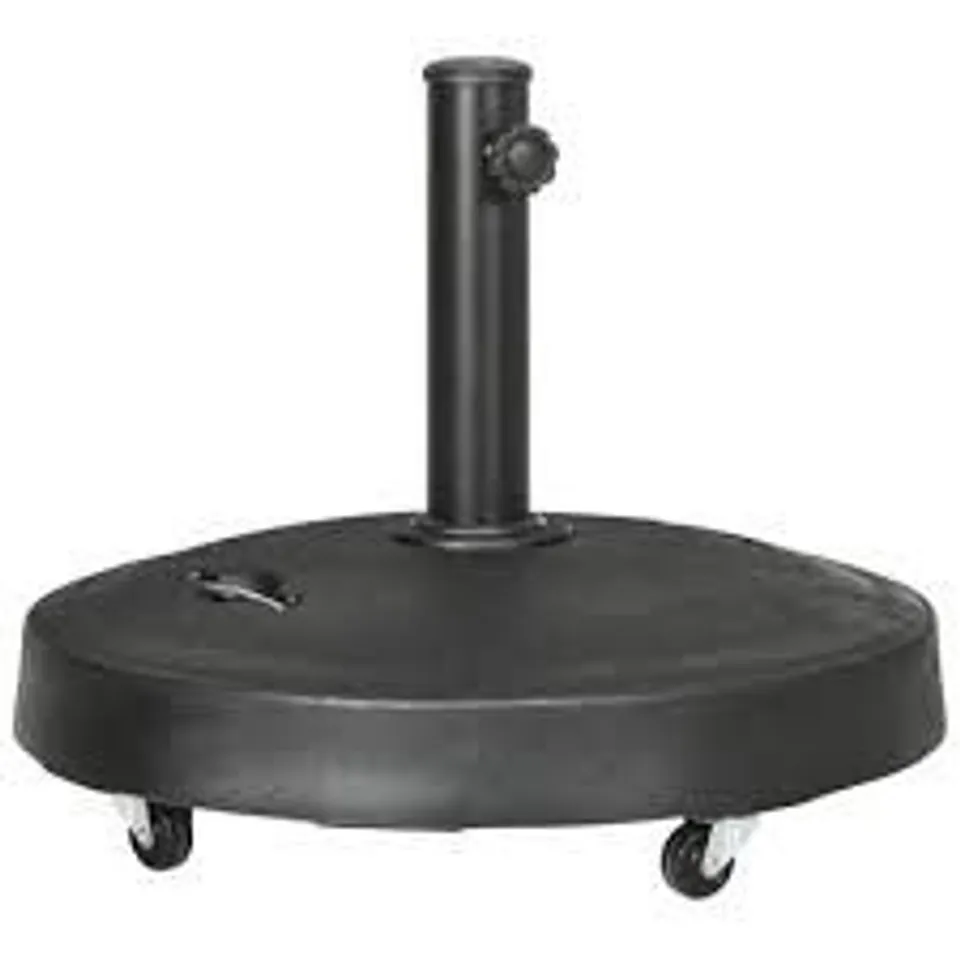 BOXED ARHAB 24KG RESIN FREE STANDING UMBRELLA BASE WITH WHEELS (1 BOX)