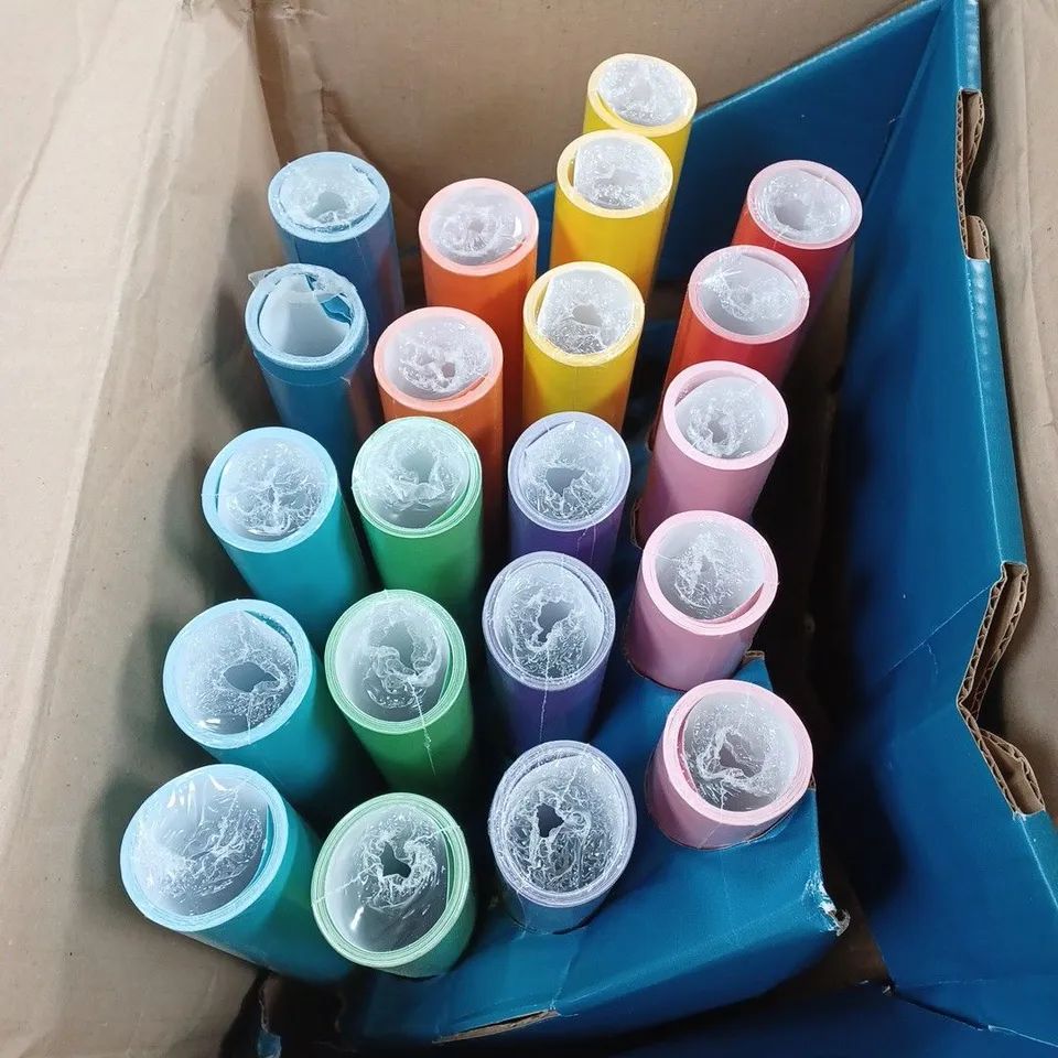 BOX OF ASSORTED BULLETIN BOARD ART PAPER COMING IN DIFFERENT COLOURS 