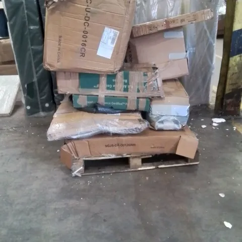 PALLET OF ASSORTED HOUSEHOLD GOODS AND PRODUCTS TO INCLUDE;CHAIRS,MIRROR 