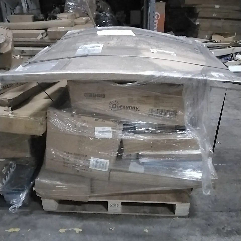 PALLET TO INCLUDE CHAIR,PREMIUM PAINTABLE FLUTED WALL PANEL,TOILET SEAT, PLASTIC PLANTER AND OTHER ASSORTED ITEMS...