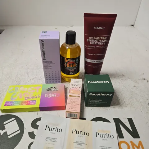 APPROXIMATELY 15 ASSORTED HEALTH & BEAUTY PRODUCTS TO INCLUDE FIRMING CREAM, CAFFEINE HAIR TREATMENT, TONER ETC 