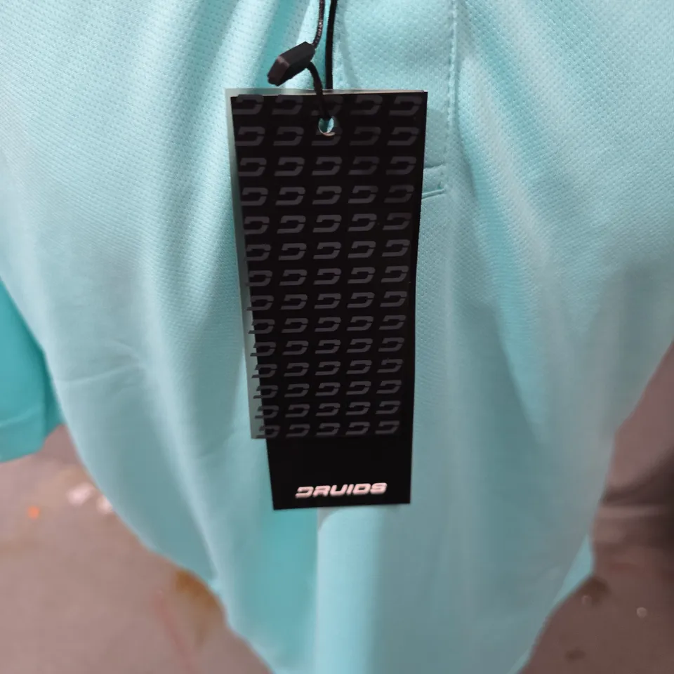 DRUIDS TURQUOISE POLO SHIRT - MEN'S, SIZE L