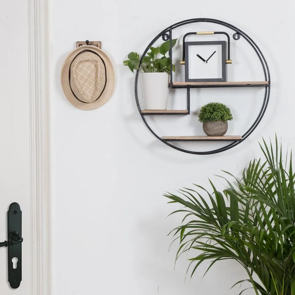 BOXED ALCARZA MARLY CIRCLE ACCENT WALL SHELF (1 BOX)