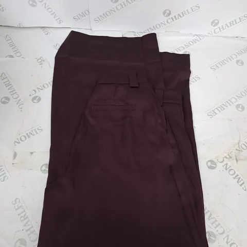 HUSH MELANIE SATIN TROUSERS SIZE 10