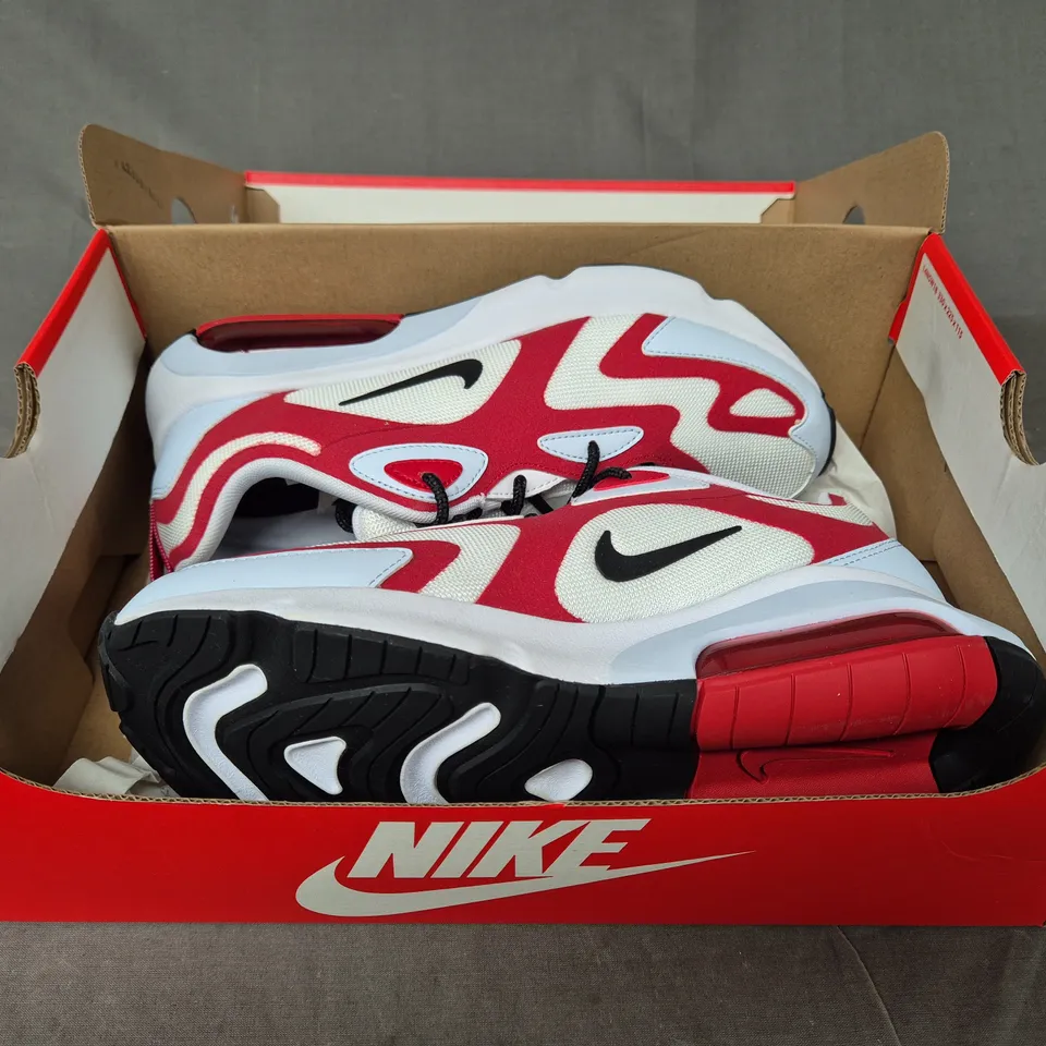 BOXED PAIR OF NIKE W AIR MAX 200 SHOES IN WHITE/RED UK SIZE 7