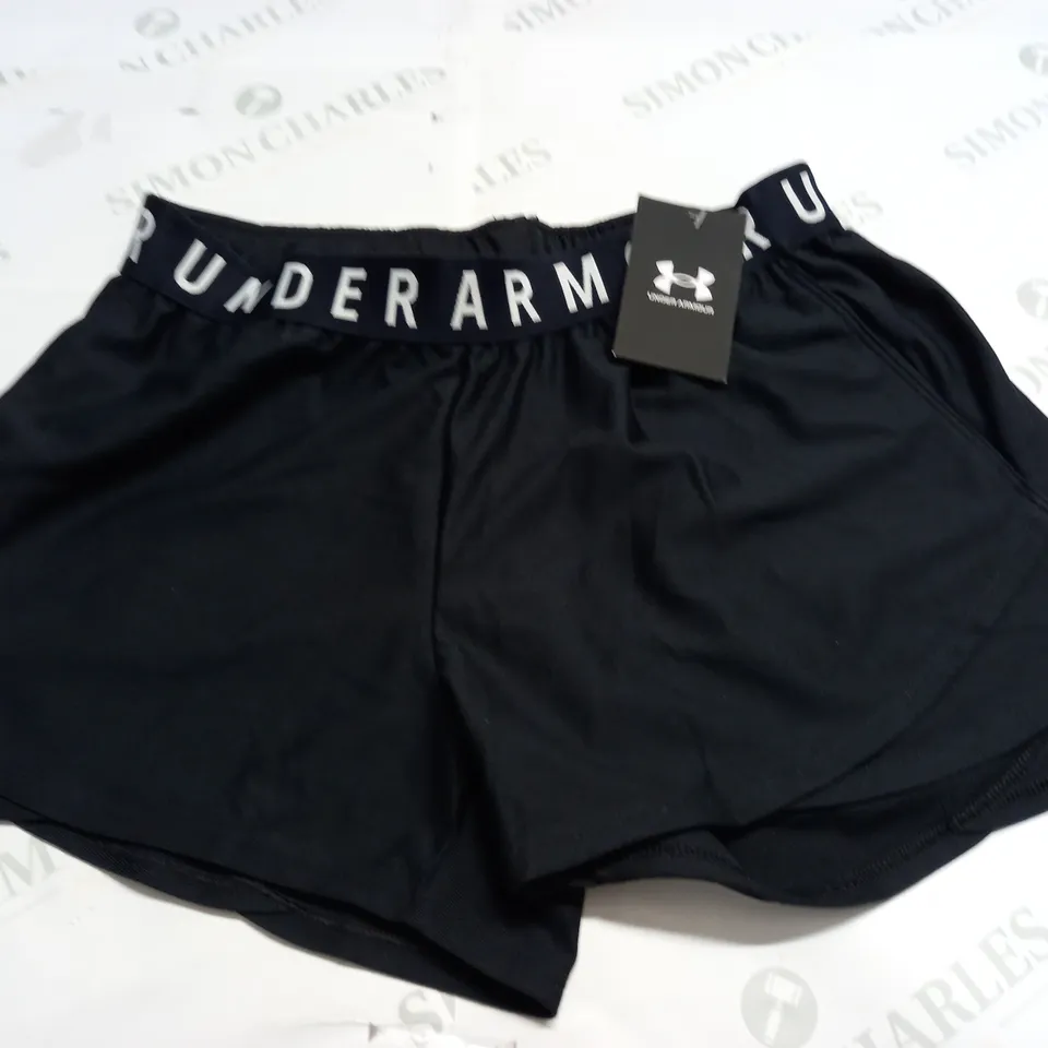 UNDER ARMOUR WOMENS BLACK SHORTS - S