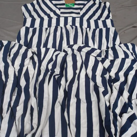 BODEN OLYMPIA JERSEY MAXI DRESS, NAVY/WHITE - UK SIZE 14P