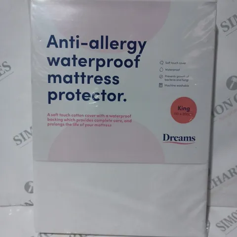 DREAMS ANTI-ALLERGY WATERPROOF MATTRESS PROTECTOR - KING SIZE