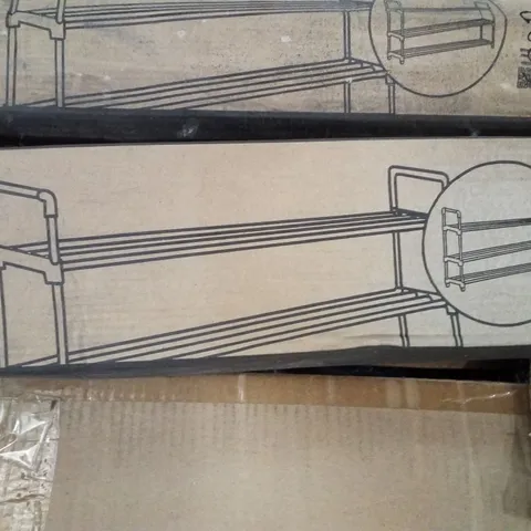BOXED KEPLIN GREY 3 TIER SHOE RACK