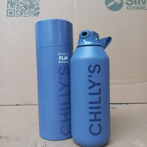 CHILLY'S SERIES 2 FLIP 500ML BOTTLE IN BLUE