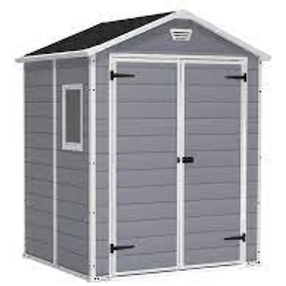 BOXED KETER 6 X 5 MANOR RESIN SHED