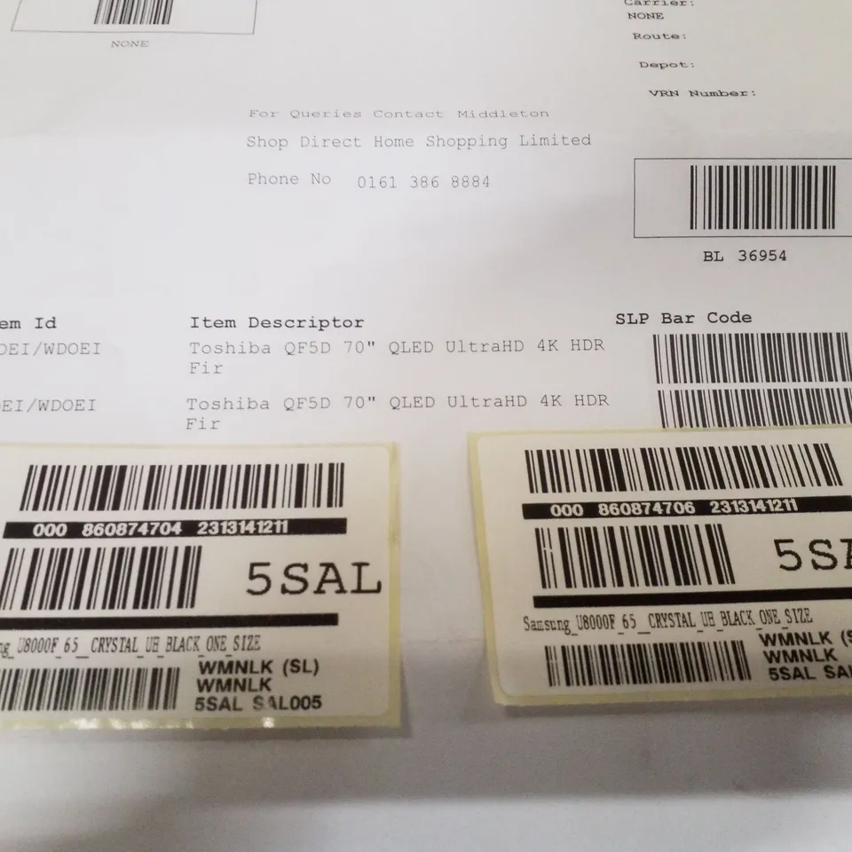 PALLET CONTAINING 4 DAMAGED TVS