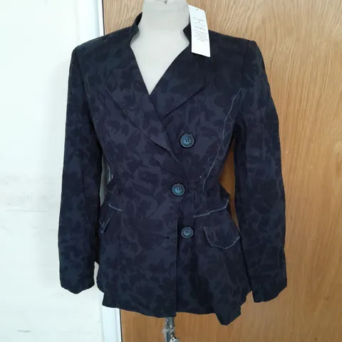 JOE BROWNS LINEN JACKET IN NAVY SIZE 8